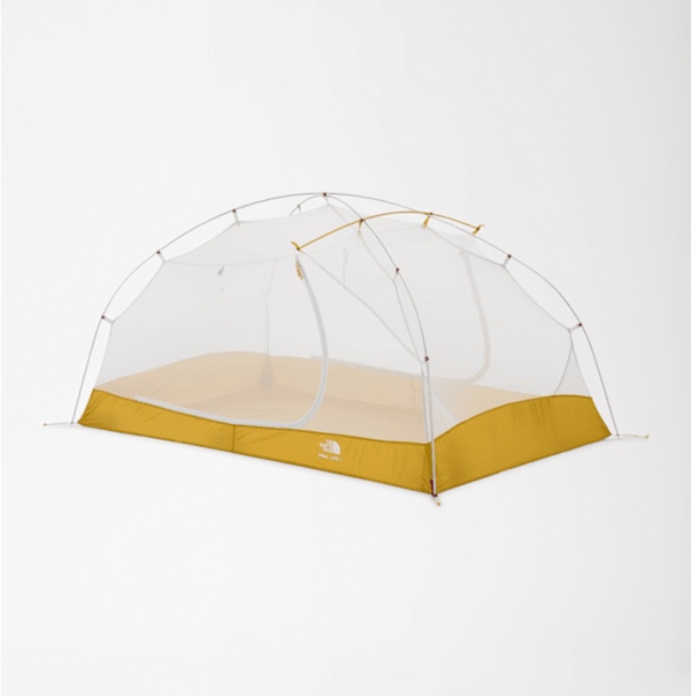 The North Face Yellow and White Tent
